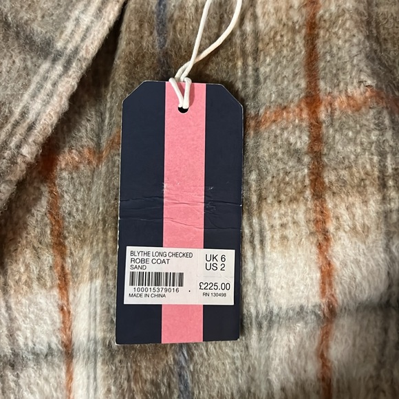 Jack Wills Blythe Long Checked Robe Coat - Picture 6 of 12